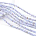 Perline distanziatrici in conchiglia naturale colorata azzurro per gioielli fai-da-te - 1 Confezione (4mm, Circa 200-230 pezzi) / Blu
