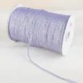 Detail view of lavender metallic glitter ribbon spool for hair accessories and DIY crafts - 4mm 20 Yards Pack / Purple