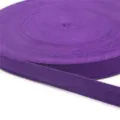 Purple 2cm herringbone cotton webbing for DIY hair accessories and clothing craft projects - 5 Yards/Pack / Deep purple