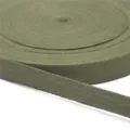 2cm olive green cotton herringbone twill ribbon for DIY clothing and craft projects - 5 Yards/Pack / Olive Green