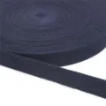Detail of 2cm navy blue herringbone webbing ribbon for DIY jewelry and hair accessories - 5 Yards/Pack / Navy Blue