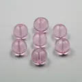 Pink transparent round glass beads for DIY jewelry making accessories - 6mm Approx. 50 Pieces/Pack / Pink