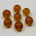 Amber transparent glass round beads for DIY handmade jewelry making bracelets necklaces - 6mm Approx. 50 Pieces/Pack / Coffee