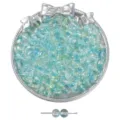8mm light blue dream jelly bubble glass round beads for DIY handmade jewelry crafting - 50 Pieces/Pack (8mm) / 1# (Light Blue)