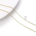 1mm 14K επιχρυσωμένη χάλκινη αλυσίδα με χάντρες για κατασκευή κοσμημάτων DIY chic - Επιχρύσωση 14K / 1mm (1m/Πακέτο) / Χρυσό