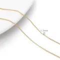Αλυσίδα με χάλκινες χάντρες 1.2mm 14K για αξεσουάρ κατασκευής κοσμημάτων DIY - Επιχρύσωση 14K / 1.2mm (1 Μέτρο/Πακέτο) / Χρυσό