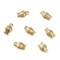 Ciondoli a forma di tulipano in oro 14 carati per la creazione di gioielli fai da te fatti a mano - Ciondolo Rosa Anello Singolo / 5 Pezzi/Confezione (4x8mm)