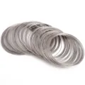 Stainless steel wire coils for DIY jewelry making bracelets and rings - 0.6mm Thickness 6cm Diameter (200 Rings/Pack) / Nickel Color