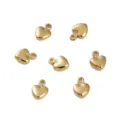 Ciondoli a forma di cuore dorati 14K per la creazione di gioielli collane e bracciali DIY - Ciondolo Cuore Curvo Anello Singolo