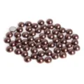 Set van bruine halfronde platte imitatieparels voor doe-het-zelf sieraden en haaraccessoires - 8mm (200 Stuks/Verpakking) / Donker Koffie