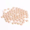 Champagnekleurige ABS imitatieparels met platte achterkant voor DIY haaraccessoires - 8mm (200 Stuks/Verpakking) / Lichtkoffie