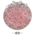 8mm pink glass jelly bubble round beads for DIY jewelry making and unique handmade crafts - 50 Pieces Set / Color 8 (Light Pink Bi-color)