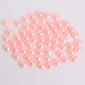 Roze halfronde ABS plakparels voor DIY haaraccessoires strikken en knutselwerkjes - 8mm (200 Stuks/Verpakking) / Roze