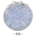 8mm iridescent lavender glass jelly bubble beads for DIY jewelry making - 50 Pieces Set / Color 9 (Lavender & Blue Iridescent)