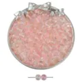 8mm pink and clear jelly bubble glass beads for DIY jewelry making and necklace crafts - 50 Pieces/Pack (8mm) / 11# (Pink and White)
