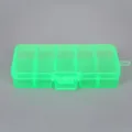 10-grid transparent neon green plastic organizer box for small jewelry beads and earrings - 10-Compartment Pack / Green