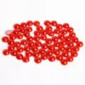 Felrode halfronde platte ABS-imitatieparels voor DIY-handwerk en diverse accessoires - 8mm (200 Stuks/Verpakking) / Rood