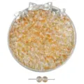 8mm amber yellow glass jelly bubble round beads SKU variant for DIY jewelry making - 50 Pieces/Pack (8mm) / 15# (Orange and Clear)