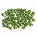 Groene halfronde platte ABS immitatieparels voor DIY knutselen en leuke haaraccessoires - 8mm (200 Stuks/Verpakking) / Donkergroen