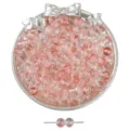 8mm peach jelly bubble glass beads for handmade DIY jewelry and necklace making accessories - 50 Pieces/Pack (8mm) / 25# (Pink Two-Tone)