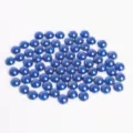 Donkerblauwe halfronde ABS imitatieparels met platte achterkant voor DIY strikken - 8mm (200 Stuks/Verpakking) / Donkerblauw