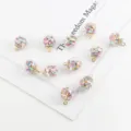 15mm colorful star sequin filled transparent glass ball charms for DIY jewelry making - 10 Pieces/Pack / Multicolor Star Sequins