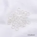 Hochwertige silberfarbene Binderinge 0.5x4mm für die DIY-Schmuckherstellung und Reparatur - Buigring (Dick Versilbert) / 4mm/50 Stück