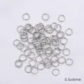 Anillas abiertas plateadas de 0.5x4mm para fabricación de joyas DIY artesanal - Anilla Abierta (Chapado en Platino) / 4mm/50 Piezas