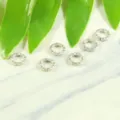 Twisted iron jump rings for DIY jewelry making and connecting earrings accessories. - Diameter 8mm x ID 5mm (50 Pieces/Pack) / White K (Shiny Silver)