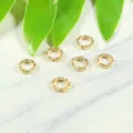 Premium twisted gold-plated open jump rings for DIY earrings and jewelry making accessories - Diameter 8mm x ID 5mm (50 Pieces/Pack) / KC Gold