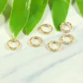 Golden twisted metal jump rings for DIY jewelry making and earring accessories. - Diameter 10mm x ID 7mm (50 Pieces/Pack) / KC Gold