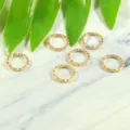 Textured gold-toned iron twisted jump rings for DIY handmade jewelry making findings - Diameter 12mm x ID 9mm (50 Pieces/Pack) / KC Gold