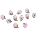15mm transparent glass ball charms with colorful mini foam bead fillings for DIY jewelry making - 10 Pieces/Pack / Mixed Color Foam Ball