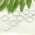 Silver textured iron open jump rings for DIY jewelry making accessories components - Diameter 20mm x ID 16mm (50 Pieces/Pack) / White K