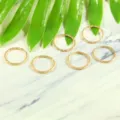 Gold textured iron open jump rings for DIY jewelry making accessories and connectors - Diameter 20mm x ID 16mm (50 Pieces/Pack) / KC Gold