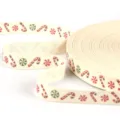 1.5cm Christmas candy cane printed cotton ribbon for DIY handmade hair accessories - Christmas Candy Elements Style (Style 10) / 1.5cm Wide 5 Yards Pack