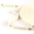 Cream 1.5cm cotton ribbon featuring butterfly and rose floral prints for DIY hair accessory crafts - Butterfly and Rose Style (Style 17) / 1.5cm Wide 5 Yards Pack