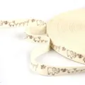 Cream 1.5cm DIY printed cotton ribbon roll with brown animal motifs for hair accessories - Cartoon Elephant and Cow Style (Style 26) / 1.5cm Wide 5 Yards Pack
