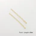 Two pieces of 14K gold-filled jewelry extender chains with teardrop ends, 60mm in total length - Extender Chain (14K Gold Filled) / 6cm/1 Piece