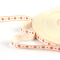 Handmade 1.5cm wide Christmas snowflake printed cotton ribbon for DIY hair accessories - Red Snowflake and Star Style (Style 30) / 1.5cm Wide 5 Yards Pack