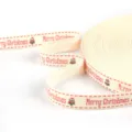 Premium 1.5cm Merry Christmas printed cotton ribbon for DIY hair accessories and gift wrap - Christmas Owl and Letters Style (Style 35) / 1.5cm Wide 5 Yards Pack