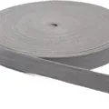 Grey herringbone pattern cotton webbing tape for DIY hair accessories and clothing, 2cm width. - 5 Yards/Pack / Gray