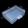 Piccola scatola per gioielli in plastica trasparente con chiusura 5,5x4,3x1,6 cm dimensioni - Rettangolo Piccolo / 1 Pezzo
