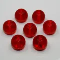 Perline tonde in vetro rosso traslucido per la creazione di bracciali e collane fai-da-te - Rosso