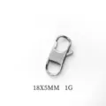 Fibbia rettangolare in acciaio inossidabile lucidato per gioielli fai da te, 18x5 mm - 18x5mm / Argento