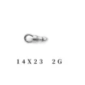 Mousqueton pivotant en acier inoxydable pour laisses et porte-clés, 14x23mm - Crochet Balle / 14x23mm (3 Pièces/Pack) / Argent