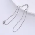 Close-up of minimalist silver faceted cross chain necklace with lobster clasp - Chain Only (Without Pendant) / 0.5mm Diameter / Silver