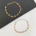 Braccialetti di margherita in smalto d'acciaio inossidabile dorati e argentati - Oro / Rosa
