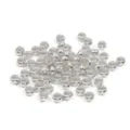 Versilberte Kupfer Quetschperlen und Röhrchen für DIY Schmuckherstellung und Abstand - 1.5mm (500 Stück/Packung) / Weißgold