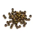 Detailansicht von antiken Bronze-Kupfer-Quetschperlen für die DIY-Schmuckherstellung - Antikbronze